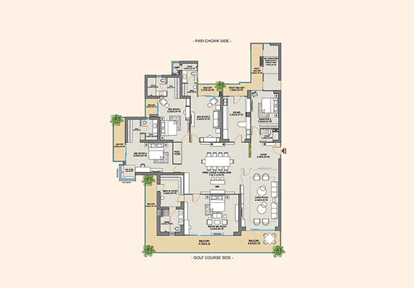 4 BHK + Floor Plan